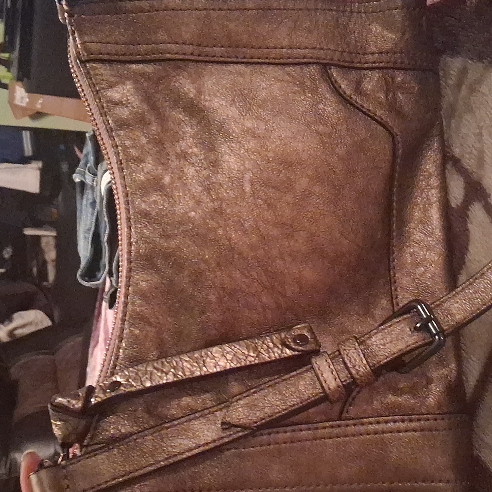 Frye Metallic Brown Crossbody Bag